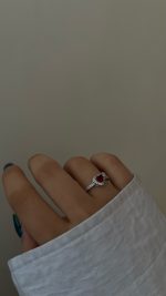 انگشتر جواهری طرح قلب کد 06 - Image 2